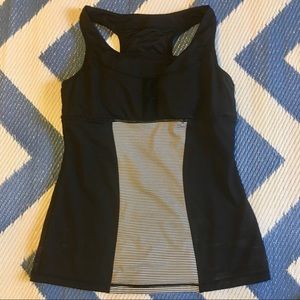 MSP Workout Tank Sleeveless Shirt Small Black Whit